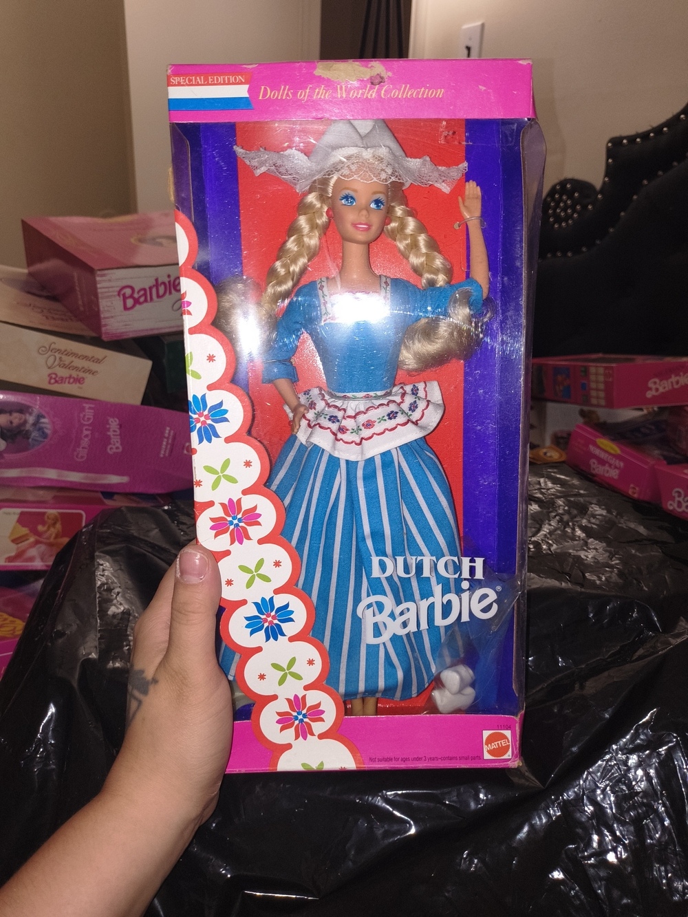 Barbie Dutch Doll in Blue & White Traditional Outfit - Barbie